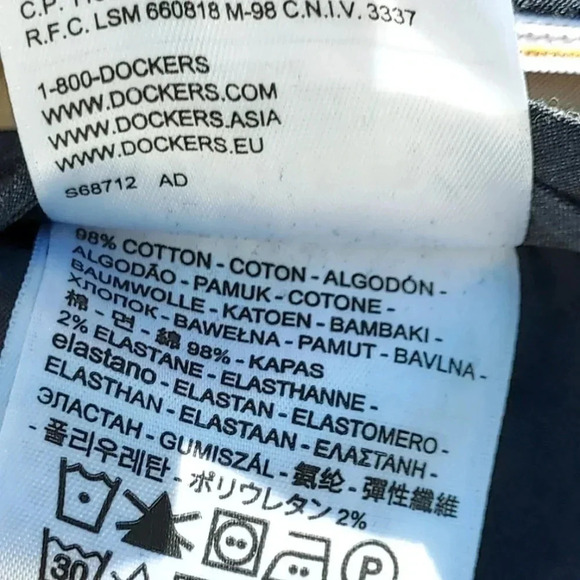 NWT Dockers Signature Big & Tall Classic Fit Lux Cotton Pants 50W×32L Blue - Picture 12 of 15